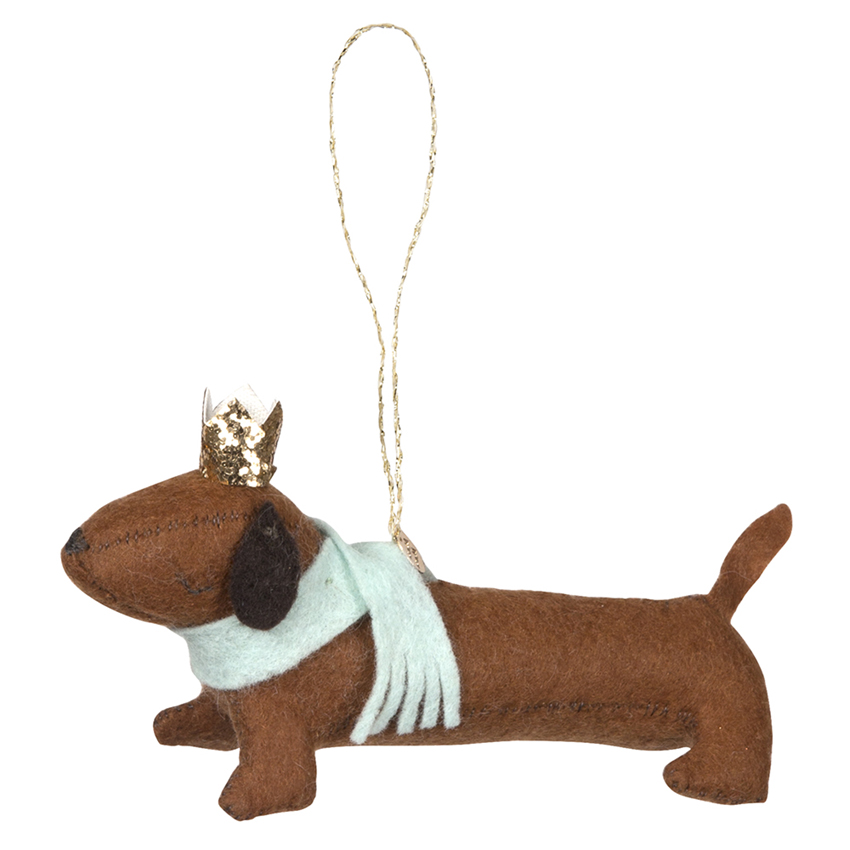 Sausage Dog Felt Christmas Tree Decoration By Meri Meri